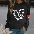 thumbnail image 2 of Lightweight Sweatshirts for Women Cute Graphic Print Long Sleeve Crew Neck Casual Loose Pullover Tops Workout Gym Shirt(Black,XL), 2 of 4