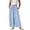 Light Blue, variant on Levmjia Womens Pants Wide Leg Drawstring High Waisted Loose Pants with Pockets Soft Stretchy Polyester Casual Yoga Pants Tummy Control Workout Summer