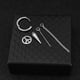 thumbnail image 3 of 2x Tassel Earring Hipoalergéco Regalos Cadena Aleación Ear Studs Pendientes de Gota Joya Cumpleaños Viajes Hugo Pendientes largos con borlas, 3 of 7