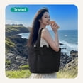 thumbnail image 3 of BAGSMART Foldable Tote Bag for Women, Laptop Tote Bag Top Handle Handbag for Travel, Work, Beach, Gym, Shop, Pink, 3 of 8