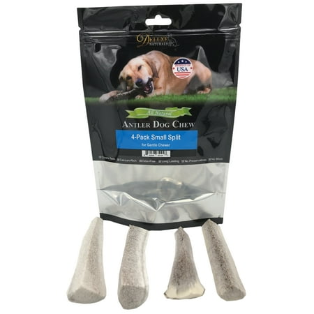 Deluxe Naturals Elk Antler Dog Chew 4-Pack, Small Split Antlers