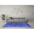 thumbnail image 3 of Ahgly Company Machine Washable Indoor Square Oriental Blue Industrial Area Rugs, 7' Square, 3 of 4