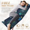 thumbnail image 4 of Naloa Space and Animals Super Soft 20x60 Body Pillow Case,Long Side Hidden Zipper（PILLOWS ARE NOT INCLUDED）, 4 of 6