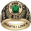 Order Now for 2025 Graduation, Freestyle Women's Yellow Celebrium Double Row Classic Birthstone Class Ring, Personalized, High School or College
