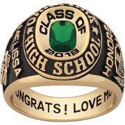 Order Now for 2025 Graduation, Freestyle Women's Yellow Celebrium Double Row Classic Birthstone Class Ring, Personalized, High School or College