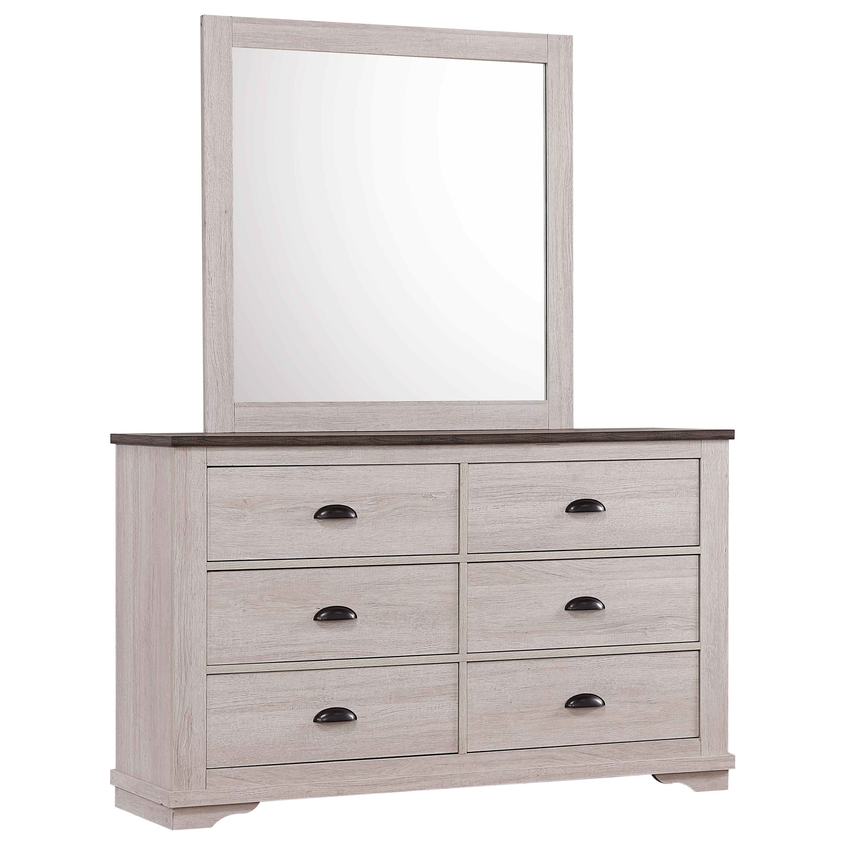 Transitional Style 5 Piece Queen Size, White Panel Bed Set, Dresser, Mirror, Nightstand, Elegant Look Furniture - image 4 of 6