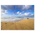 thumbnail image 2 of Sea Beach on Cloudy Winter Day - Large Seashore Canvas Print, 2 of 3