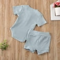 thumbnail image 6 of Babibeauty Newborn Baby Boy Girl Clothes Romper Bodysuit Shorts Outfits Summer Set, 6 of 7