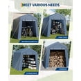 thumbnail image 4 of Outdoor Portable Storage Shelter Shed,Heavy Duty Waterproof Tarp,Motorcycle Garage with Roll-up Zipper Door,Storage Tent for Motorcycle, 4 of 8