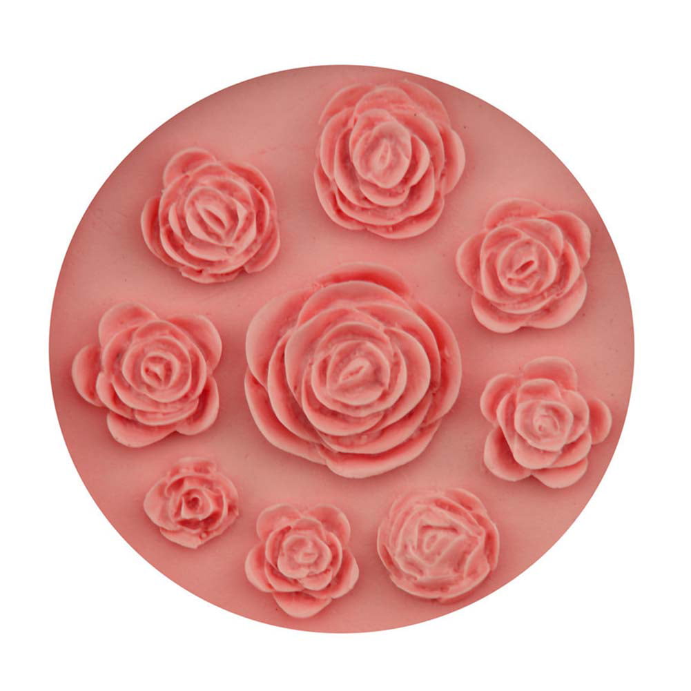 3D Rose Flower Silicone Fondant Cake Mold  Plant Chocolate DIY Baking Mould US 