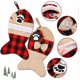 thumbnail image 3 of Medias navideñas para gatos y mascotas de 19 pulgadas, medias navideñas grandes con forma de pez de arpillera a cuadros, medias navideñas para colgar en chimenea, decoraciones navideñas para el, 3 of 7