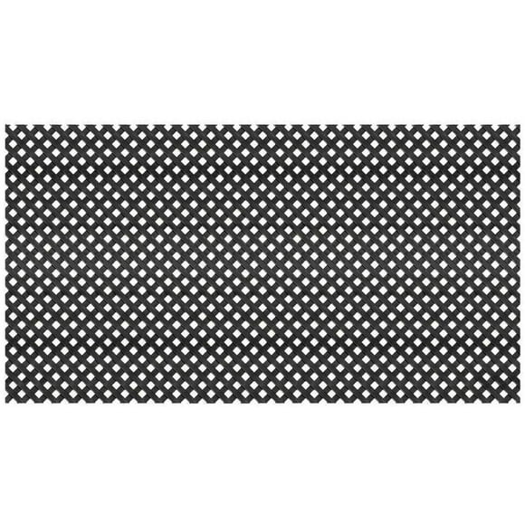 4' x 8' Diamond Vinyl Privacy Lattice - Black