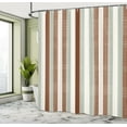 thumbnail image 4 of Ambesonne Retro Shower Curtain, Stripes Classic Pattern Print, 69"Wx84"L, Cinnamon Ivory, 4 of 4