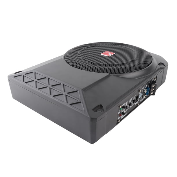 Subwoofer Activo De 10 Pulgadas, Subwoofer Debajo Del Asiento Entrada Compacta Antioxidante De Alto Nivel Disipación De Calor 2,5 Ohmios Con Control Remoto Para Sistema