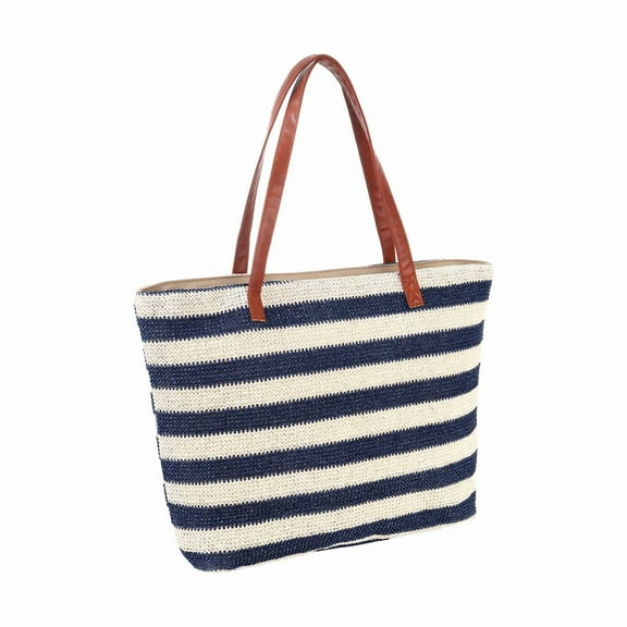 zttd large straw braided beach bag striped beach bag large size outdoor travel storage tote a