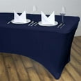 thumbnail image 4 of Efavormart 6 FT Fitted Navy Blue Rectangular Stretchy Spandex Tablecloth For Wedding Party Tradeshow Decor Decoration, 4 of 7