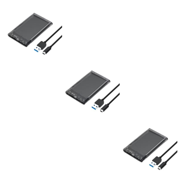 Carcasa externa HDD Cateissary USB3.0 Transparente para disco duro móvil 6 Gbps
