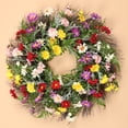 thumbnail image 4 of Spring Decor,Front Door Wreath Realistic Artificial Foliage Simple Dry Wipe Upkeep Hanging Placement,Festive Decor for Indoor Outdoor Summer Party Home Garden Wall Fireplace Doorway Decors, 4 of 8