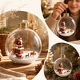 thumbnail image 7 of Clear Christmas Diorama Bauble Ornament 2D Winter Scene Festive Christmas Tree Hanging Decor for Mantel Window Holiday Gift Idea, 3.15In #, 7 of 7