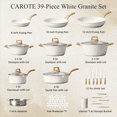 thumbnail image 3 of CAROTE 39-Piece Nonstick Pots and Pans Set, Induction Cookware Set with Granite Coating & Knife, 3 of 9