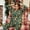 Green, variant on Christmas Santa Pajama Set Women's Long Sleeve Sleepwear Soft Loungewear Two Piece Button Down Pjs Lounge Set