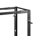 thumbnail image 5 of NavePoint 18U 4 Post Server Rack – Open Frame Rack for 19 Inch Equipment, Adjustable Depth 4-Post Network Rack with Casters Wheels, 18U Server Rack 1320lbs Capacity, Black, 5 of 5