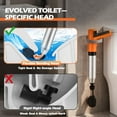 thumbnail image 5 of ROJAX Electric Toilet Plunger with High Pressure Air Blaster, Splash-Free Drain Clog Remover Kit for Toilet, Sink, Shower (Orange), 5 of 8