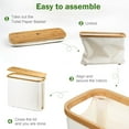 thumbnail image 5 of JUNZHIDAO Toilet Paper Basket, Bamboo Toilet Paper Storage - The Ultimate Bathroom Organizer with Bamboo Lid for up to 9 Mega Rolls, Toilet Paper Storage Cabinet for Bathroom (Beige), 5 of 6