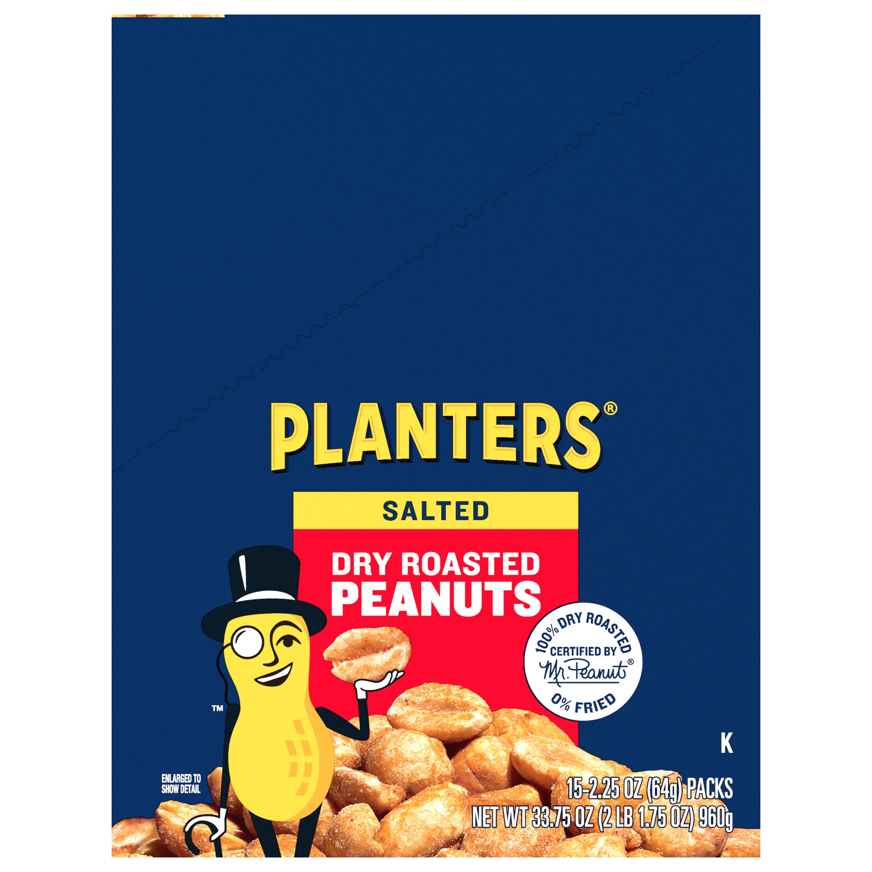 PLANTERS Dry Roasted, 2.25 OZ Tube