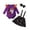 00-Black63, variant on Byoo Newborn Girl's Halloween Tiered Tulle Dress Sleeveless Spaghetti Strap Dresses Headband Wand Outfit Set,Orange