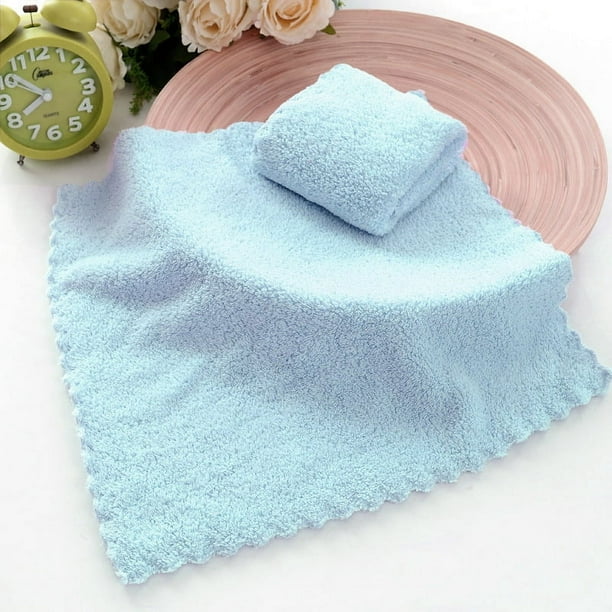 Toalla de vellón de coral de 25 x 25 para niños, toalla pequeña cuadrada para la cara, paño desmaquillante, toalla pequeña