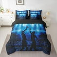 thumbnail image 2 of jejeloiu Ball Game 7pcs Bedding Comforter Set,Sport Theme Queen Bedding Sets For Teens Reversible, 2 of 8