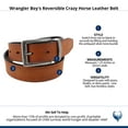 thumbnail image 6 of Wrangler Boy's Reversible Crazy Horse Leather Belt, 6 of 6