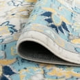 thumbnail image 6 of Transitional 2x3 Area Rug (2' x 3') Oriental Aqua, Yellow Indoor Scatter Easy to Clean, 6 of 9