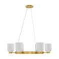 thumbnail image 2 of Isla Blanca 6-Light Chandelier in Warm Brass by Breegan Jane, 2 of 6