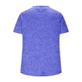 thumbnail image 4 of Moxiu Workout T Shirts for Women Short Sleeve V-Neck Exercise T-Shirt Summer Quick Dry Curvy Hem Yoga Gym Sport Athletic Top Purple,L, 4 of 8