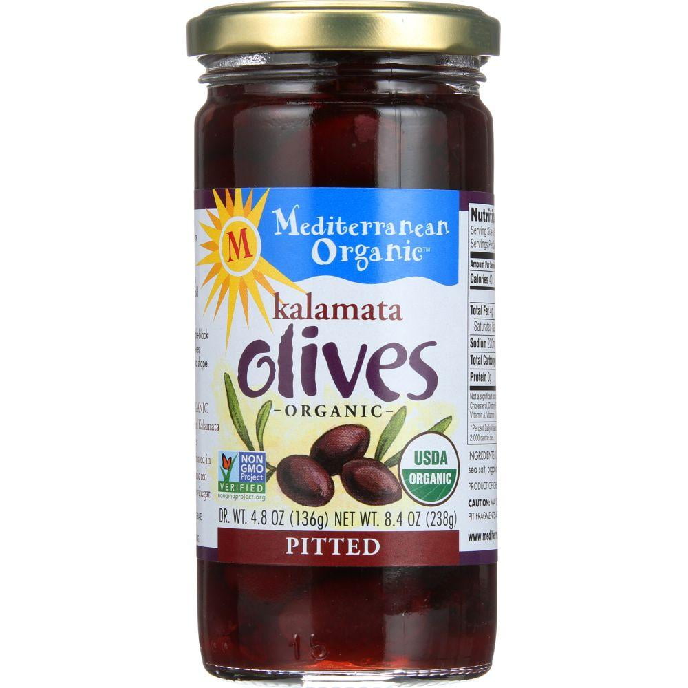 Mediterranean Organic Kalamata Pitted Olives, 8.1 Oz (Pack Of 6