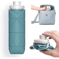 thumbnail image 1 of Collapsible Water Bottle Leakproof Valve Reuseable BPA Free Silicone Foldable Wa, 1 of 5