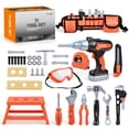 thumbnail image 3 of WLBES Kids Tool Set, Toddler Tool Belt with Pliers & Tools, Toy Drill, Plastic Play Tools, Pretend Construction Toys for Kids Ages 3+, Birthday Gift & Party Favors, 3 of 10