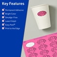 thumbnail image 3 of Avery Printable Oval Labels, Bright Pink, 1-1/8" x 2-1/4", 420ct, 3 of 11