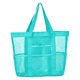 thumbnail image 1 of Juguetes de playa Bolsa de playa de malla con cremallera y un total de 9 bolsillos Gran playa Tote Sandproof Almacenamiento Bolsa de viaje Negro y Verde Incluye 1 bolsillo para el teléfono móvil, 1 of 3