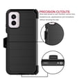 thumbnail image 6 of For Motorola Moto G Power 2024 6.7" Case,Heavy Duty Rugged Defender Case with [Belt Clip Holster] [Built in Screen Protecotr], Shockproof Full Body Protection Kickstand Cover, Black, 6 of 9
