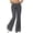 Dark Gray【Solid】, variant on Naotn Women Elastic Waistband Yoga Pants, Trendy Casual Full‑Length Stretchy Flare Pants Street Going‑out Gym Solid Pants