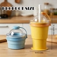 thumbnail image 3 of 340Ml Collapsible Ice Hockey Cup, Mohdy Silica Gel Kitchen Cups, 2 In 1 Silicone Ice Maker Cup Foldable Ice Cup With And Lid Leakproof Travel Tumbler For Camping Summer Cold Drinks, 1 340Ml, 3 of 9