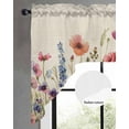 thumbnail image 3 of Pastoral Spring Floral Kitchen Swag Valances for Windows, Rustic Summer Flower Botanical Swag Valances Curtains for Living Room, Rod Pocket Window Treatments for Bathroom, Bedroom, Cafe, 56"x36", 3 of 6