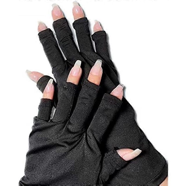 1 Pair Uv Protection Gloves For Gel Nail Lamp, Skin Care Anti Uv Light Gloves For Making Gel Nail Manicures