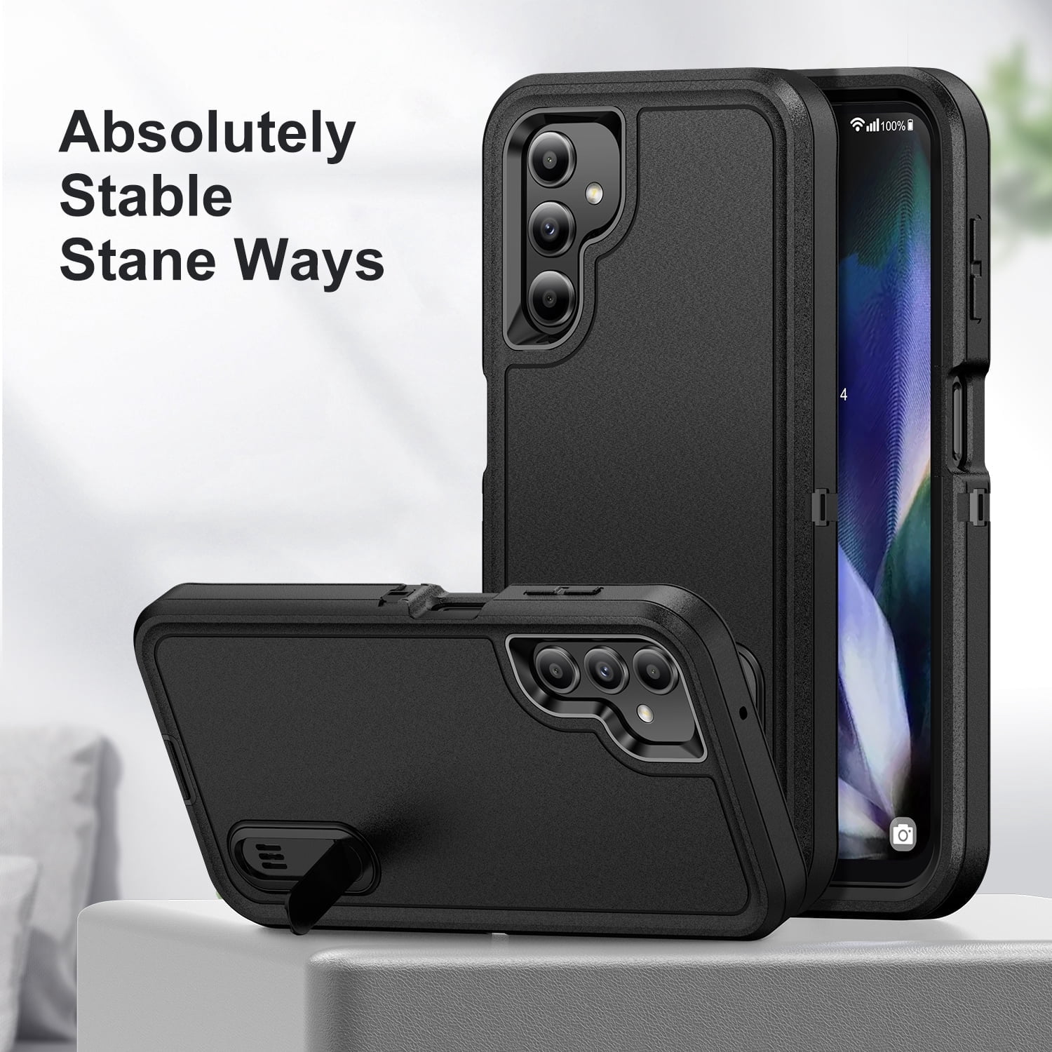 New Case for Samsung Galaxy A54 5G 6.4 inch,Heavy Duty 3 Layer Military Protection with Hidden Kickstand Shock Resistant Armor Hybrid Bumper Rugged Rubber Phone Cover,7 Color
