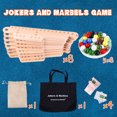 thumbnail image 4 of Jokers and Marbles Board Game,Real Beech Wooden Marble Game for 2-8 Player,Best Family Board Game for Game Nights,Holidays and Casual Social Gatherings, 4 of 6