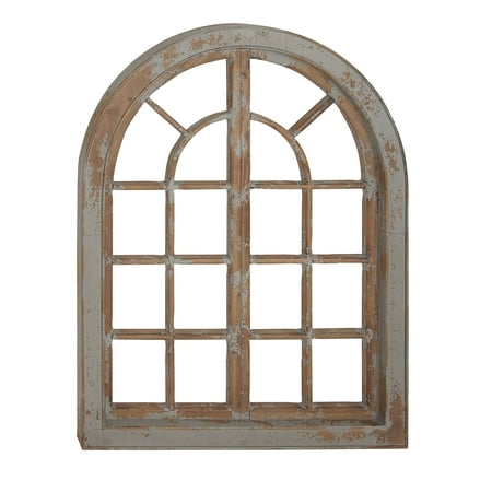 Decmode Traditional Arched Wooden Wall Decor, Gray ...