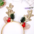 thumbnail image 6 of Christmas Deer Antler Hair Bands Fabric Headwear Holiday Decoration For Adults Children Winter Party Costume Seasonal Gift, 6 of 8